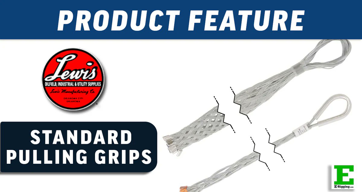 ERiggingcom's tweet image. ⚙️ New #YouTubeTuesday drop: We break down Lewis Mfg’s standard pulling grips—the unsung heroes of cable pulling.

🔗 Woven mesh = stronger grip under tension
🎥 Watch now → bit.ly/4dlVXIx?utm_so… #RiggingTools #CablePulling