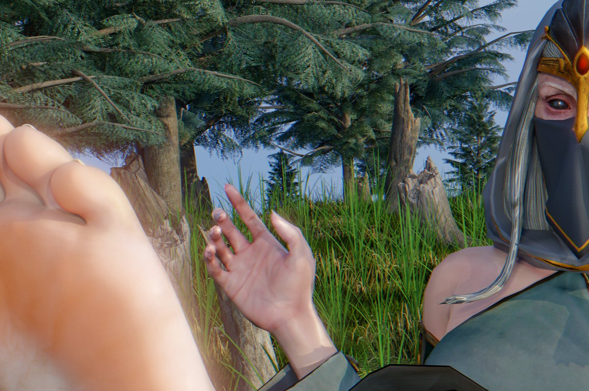 Kerillian in the Woods is now available for supporters.
4 images featuring Kerillian from Vermintide 2, with clean feet, dirty feet, and 2 alts with scrunched soles.

Find it all in my bio.