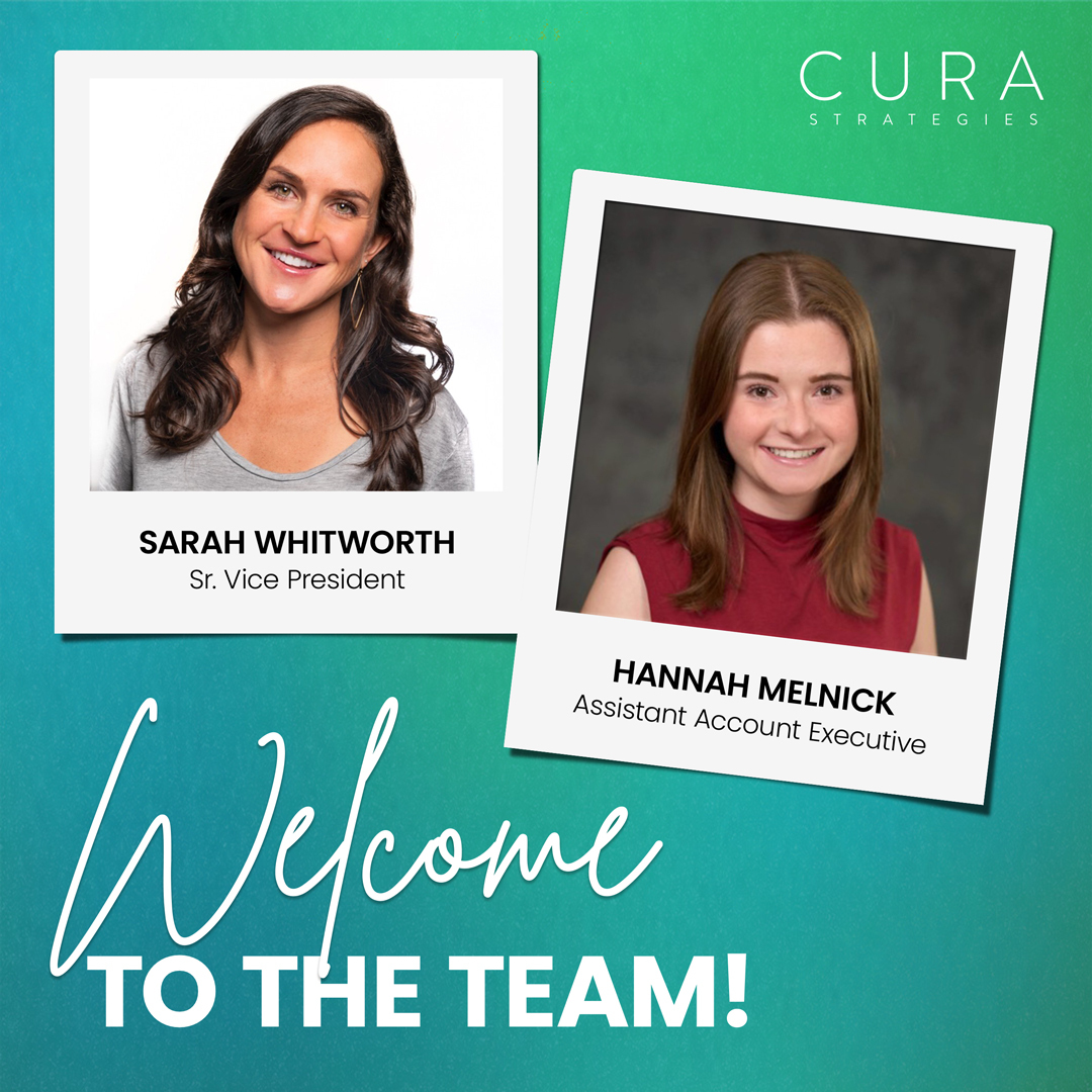 curastrategies's tweet image. We're pleased to welcome Sarah Whitworth as Senior Vice President and Hannah Melnick as Assistant Account Executive to the CURA team. Their expertise and fresh perspectives will bring new energy and insight to our projects. We look forward to doing CURAgeous work together!