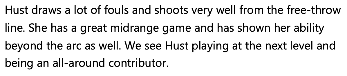 <a href="/Lauren_Hust/">Lauren Hust</a> is one of the most creative scorers we’ve seen in the 2026 class. 7/12