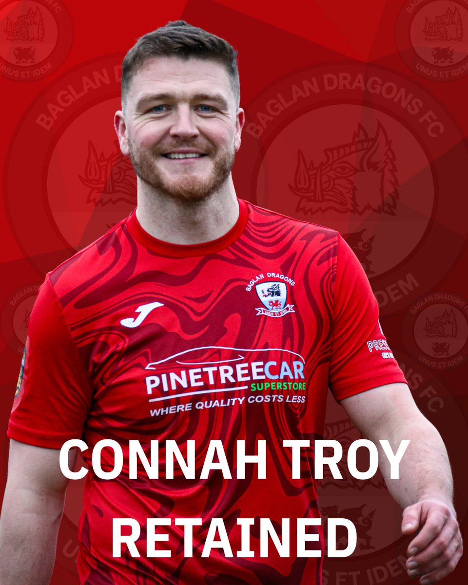 We are happy to confirm Connah Troy will be wearing Baglan colours in the 25-26 season.

Connah joined the club in Jan and has forged a solid partnership with skipper Lewis Holmes at the back.

Connah will be a big player for us &amp; we look forward to seeing him back in action