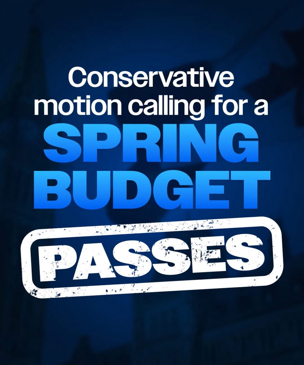 I was happy to help pass a motion last night urging the gov't to produce a spring economic update. 

I hope the Liberals honour the request. 

It's been almost 6 months since the last economic update. The last full federal budget was April 16, 2024.

Canadians deserve an update!