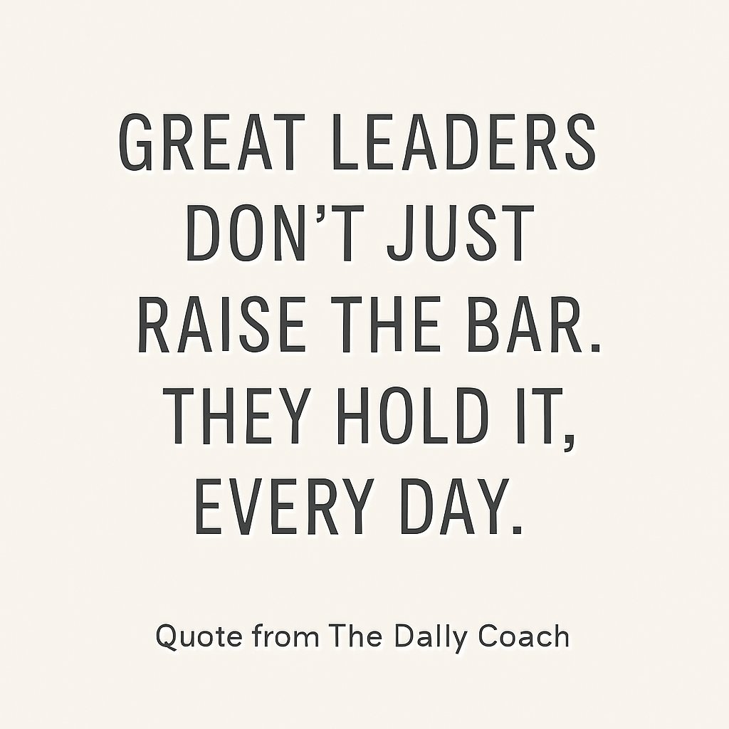 🌟Great leaders don’t just raise the bar—they hold it every day. 🌟
 As educators, our consistency in expectations and support is what truly drives growth in our students and teams. Lead by example and make every day count. #LeadershipTip #EducatorLeadership #LeadByExample