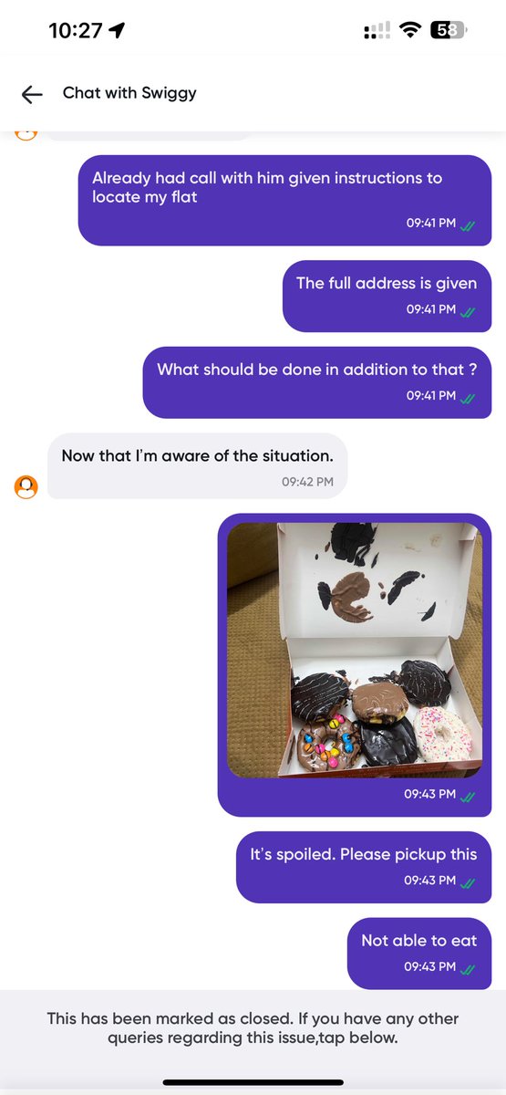 sandeeptakle's tweet photo. Here are few screenshots of conversation with customer care. The reason for delay was no delivery agents available in city like #Pune. https://t.co/F72rWyPcNl