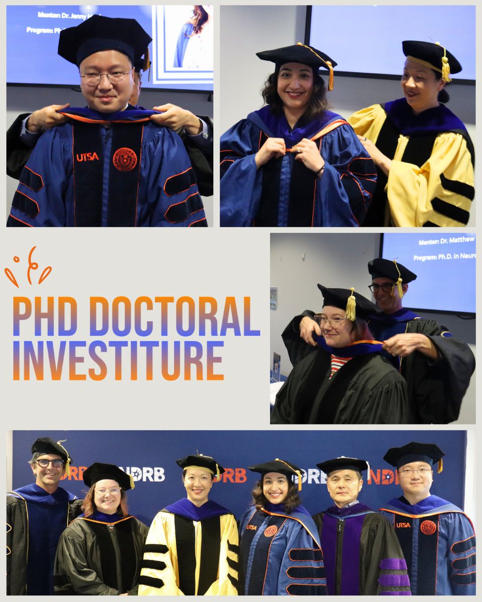 UTSANeuroDevRe1's tweet image. Congratulations to our PhD graduates, Morgan Johnston, Won-Haeng Lee and Karina Meyer-Acosta! Congratulations to Kimberly Baker and Sara Mirsadeghi, who will be advancing to candidacy! We are so proud of you all! 🥳🤙 #gorunners #utsa #utsandrb #ndrb #Neuroscience #utsagrads