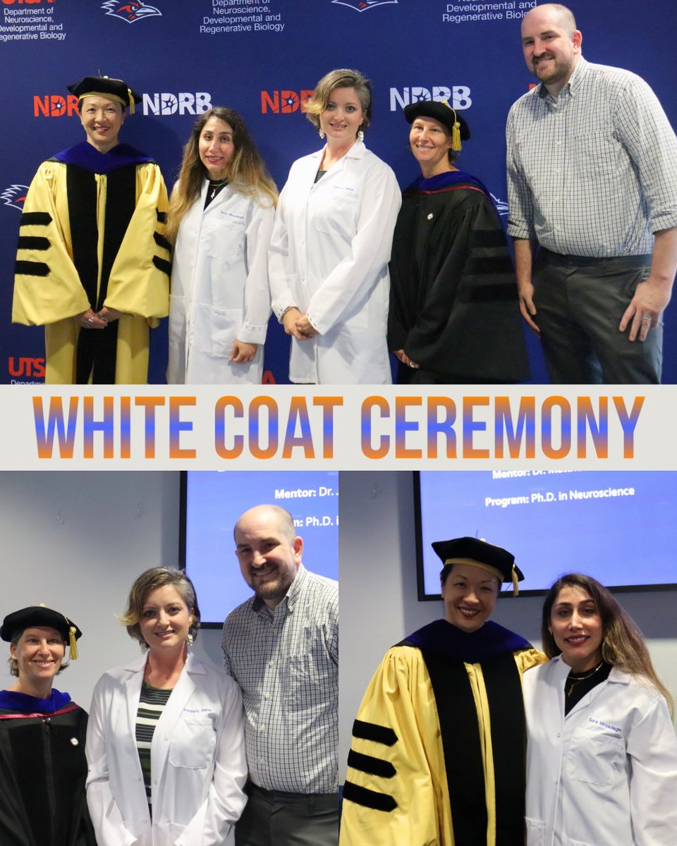 UTSANeuroDevRe1's tweet image. Congratulations to our PhD graduates, Morgan Johnston, Won-Haeng Lee and Karina Meyer-Acosta! Congratulations to Kimberly Baker and Sara Mirsadeghi, who will be advancing to candidacy! We are so proud of you all! 🥳🤙 #gorunners #utsa #utsandrb #ndrb #Neuroscience #utsagrads