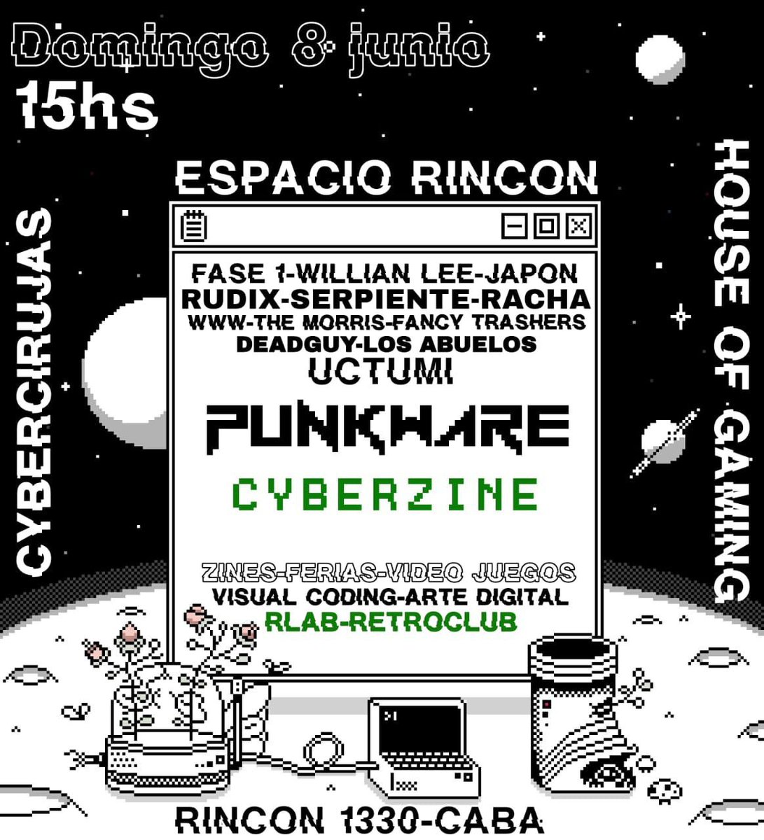 Este domingo voy a estar tocando música en este evento muy groso en CABA #cyberpunk #punk #chiptune #livecoding #visualcoding no te lo pierdas!