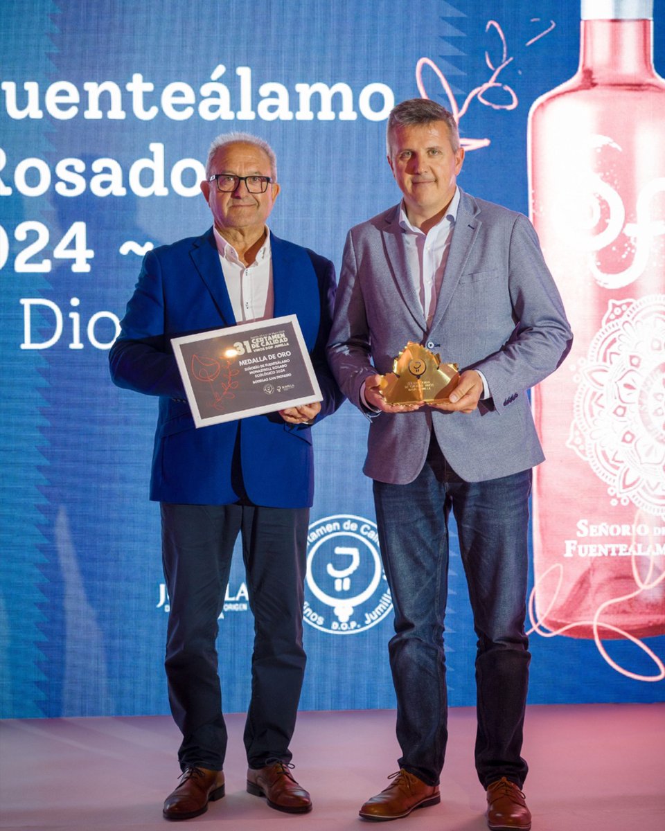 🥇 Oro para SF Rosado Monastrell Ecológico 2024. Esfuerzo, tierra y alma de San Dionisio tienen reconocimiento: solo dos vinos rosados han sido premiados en el 31º Certamen de Calidad de Vinos DOP Jumilla

bodegassandionisio.com/2025/05/27/sf-…