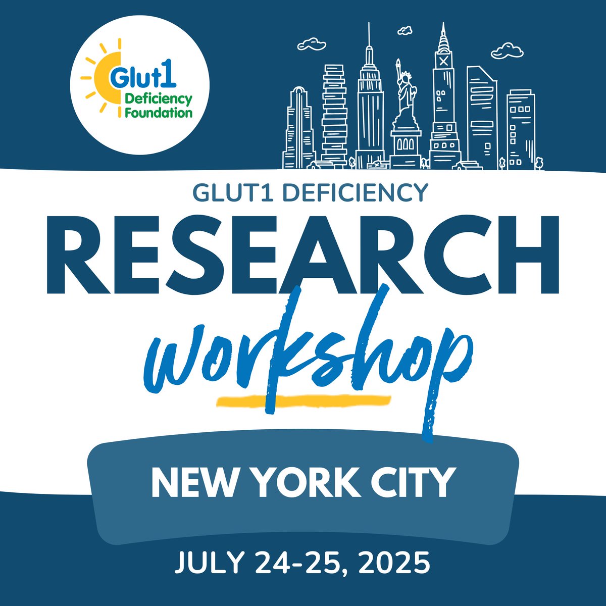 Want to hear lightning talk updates on GLUT1 Deficiency research and participate in working sessions to help improve clinical care and drive progress? Join us at the inaugural Research Workshop July 24th and 25th in New York City. 

g1dfoundation.org/2025-research-…