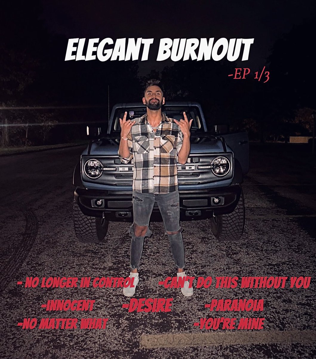 MY FIRST EP WILL BE AVAILABLE THIS FRIDAY! 🔥

releasing 1/3 of my album ELEGANT BURNOUT on FRIDAY JUNE 6th at midnight! 

keep an eye out for part 2 and eventually the complete 22 track album I wrote while in and out of rehab over the last 2 years of my life! I so hope yall luv