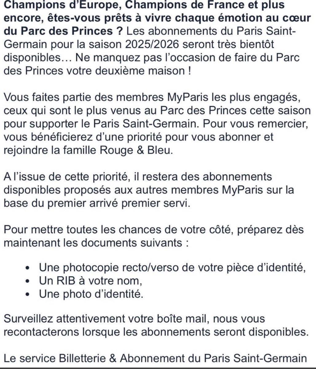 INFO.BILLETTERIE.PSG tweet media