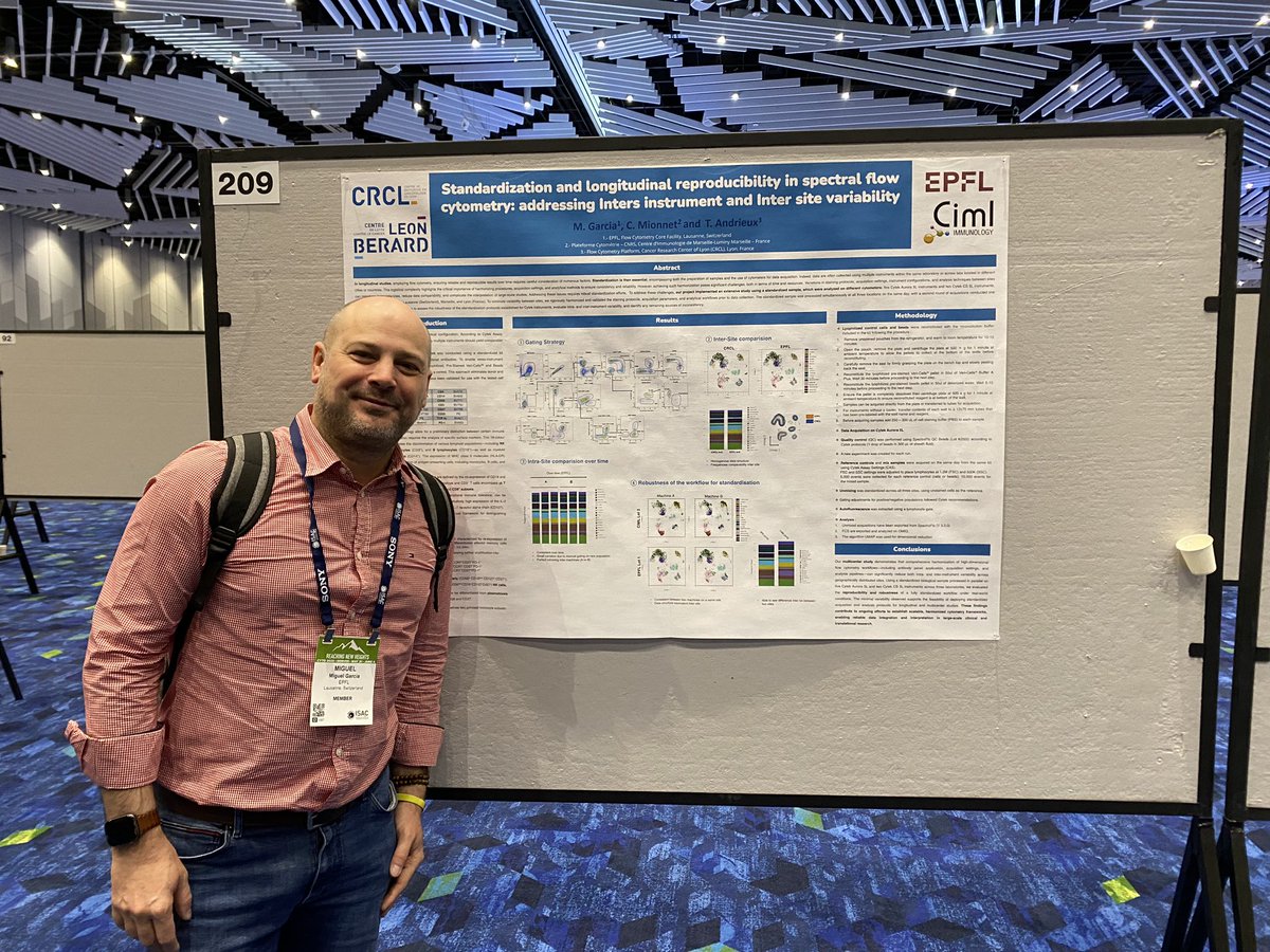 Cytometry_EPFL's tweet image. The EPFL Flow Cytometry Core Facility was proud to be part of the first poster session at the conference — and even more excited to present not just one, but two posters!
Great vibes, inspiring science, and a fantastic chance to connect with the cytometry community.
#CYTO2025