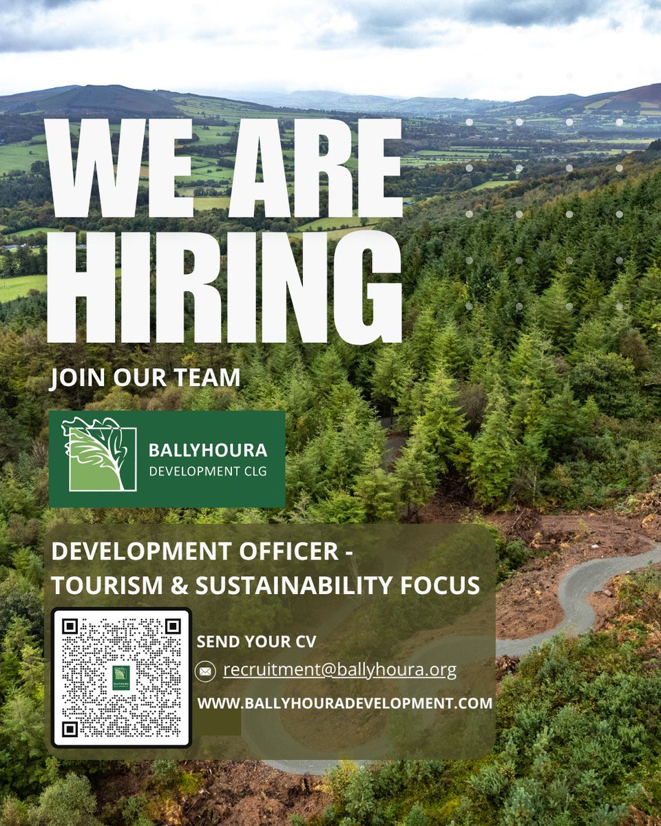 Ballyhoura Development CLG (@ballyhouradev) on Twitter photo 📢 We’re Hiring: Development Officer – Tourism & Sustainability Focus – delivering sustainable & regenerative tourism initiatives in Ballyhoura, work with communities, tourism providers & stakeholders.
📩recruitment@ballyhoura.org
🔗t.ly/TLrgv 📢 We’re Hiring: Development Officer – Tourism & Sustainability Focus – delivering sustainable & regenerative tourism initiatives in Ballyhoura, work with communities, tourism providers & stakeholders.
📩recruitment@ballyhoura.org
🔗t.ly/TLrgv