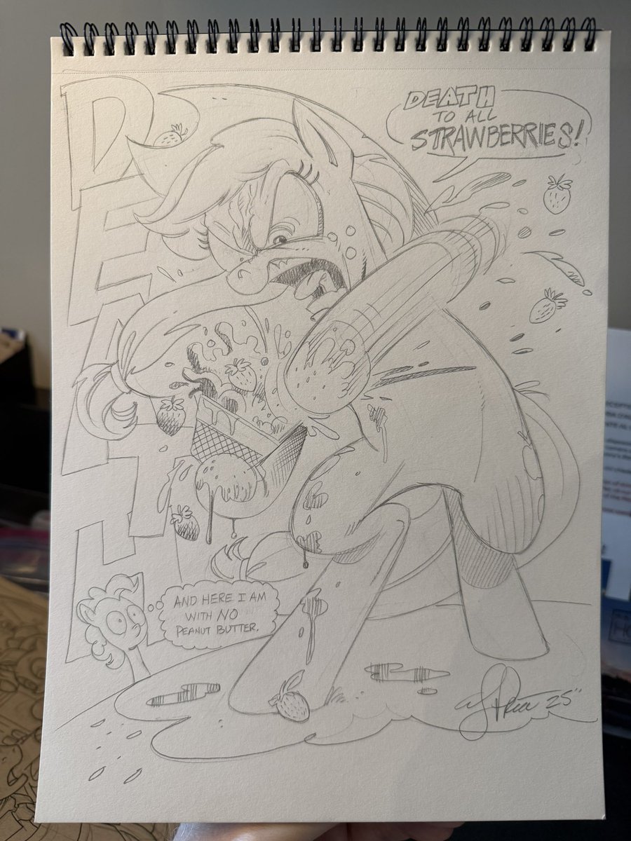 Andy Price at BABSCON San Francisco (@andypriceart) on Twitter photo Would you like jelly? jam? Marmalade? A request at <a href="/EponaFest/">EponaFest 2025 - Tickets are OPEN!!</a> for AJ expressing a slight distaste for strawberries. #mlp #comics Would you like jelly? jam? Marmalade? A request at <a href="/EponaFest/">EponaFest 2025 - Tickets are OPEN!!</a> for AJ expressing a slight distaste for strawberries. #mlp #comics