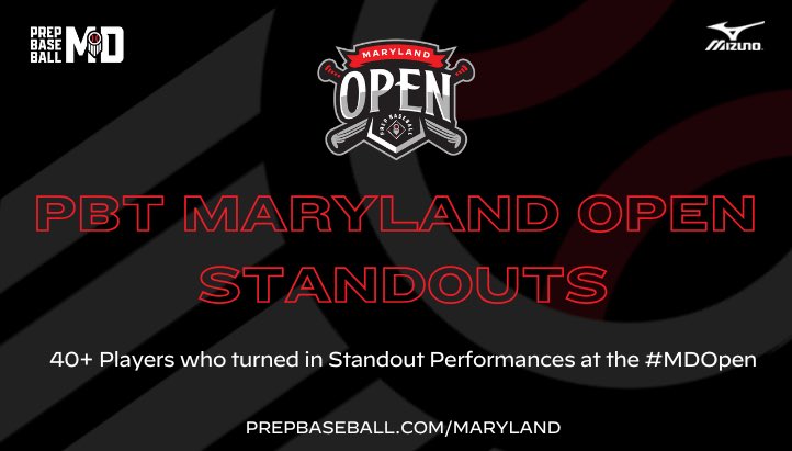 Prep Baseball Maryland (@prepbaseballmd) on Twitter photo 🔥 PBT Maryland Open Tournament 🔥
⚡️ Tournament Standouts
Take a look at over 4️⃣0️⃣ Standouts at the #MDOpen in Salisbury
See 🎥 and 📝 on each 👇
🔗: prepbaseballreport.com/news/MD/md-sum…
<a href="/JNaill8/">Jamie Naill Jr</a> | <a href="/LedgerPBR/">Cole Ledger</a> | #BeSeen 🔥 PBT Maryland Open Tournament 🔥
⚡️ Tournament Standouts
Take a look at over 4️⃣0️⃣ Standouts at the #MDOpen in Salisbury
See 🎥 and 📝 on each 👇
🔗: prepbaseballreport.com/news/MD/md-sum…
<a href="/JNaill8/">Jamie Naill Jr</a> | <a href="/LedgerPBR/">Cole Ledger</a> | #BeSeen
