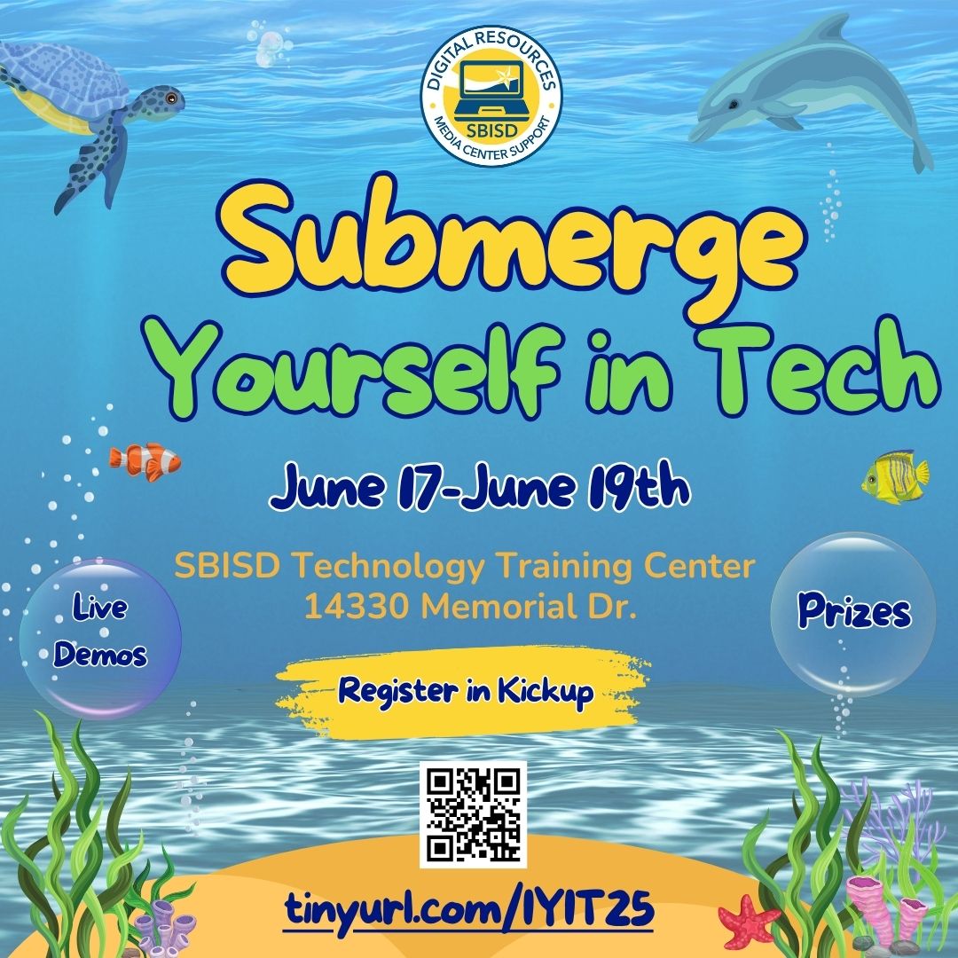 Digital Resources & Media Centers Support (@sbisd_drmcs) on Twitter photo 🌊Submerge yourself in tech this summer! Our summer PD will offer hands-on learning to empower your classroom with the latest digital tools. <a href="/SBISD/">Spring Branch ISD</a> #SBISDDRMCS
Register in Kickup to attend!
🔗tinyurl.com/IYIT25 🌊Submerge yourself in tech this summer! Our summer PD will offer hands-on learning to empower your classroom with the latest digital tools. <a href="/SBISD/">Spring Branch ISD</a> #SBISDDRMCS
Register in Kickup to attend!
🔗tinyurl.com/IYIT25