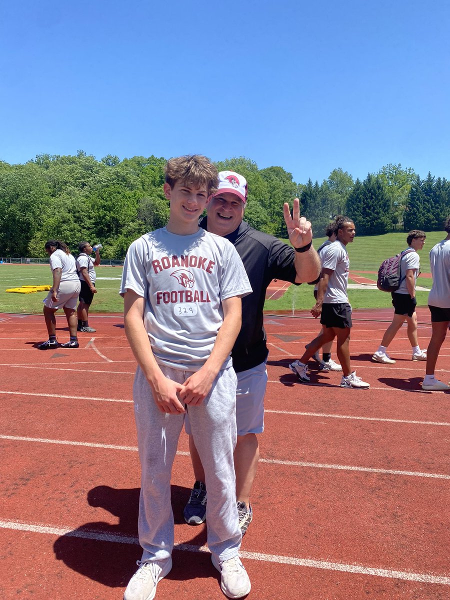 Tanner Bishop (@bishoptann67856) on Twitter photo Had a great time at the <a href="/RoanokeFB/">Roanoke College Football</a> Mega Camp!
👏🏻<a href="/BryanStiney/">Coach Stiney</a> with an epic photo bomb!✌🏻
Excited to be back next week for the 540 QB Academy and put in more work with <a href="/Coach_Ferrick/">Mitch Ferrick</a>!!! Had a great time at the <a href="/RoanokeFB/">Roanoke College Football</a> Mega Camp!
👏🏻<a href="/BryanStiney/">Coach Stiney</a> with an epic photo bomb!✌🏻
Excited to be back next week for the 540 QB Academy and put in more work with <a href="/Coach_Ferrick/">Mitch Ferrick</a>!!!