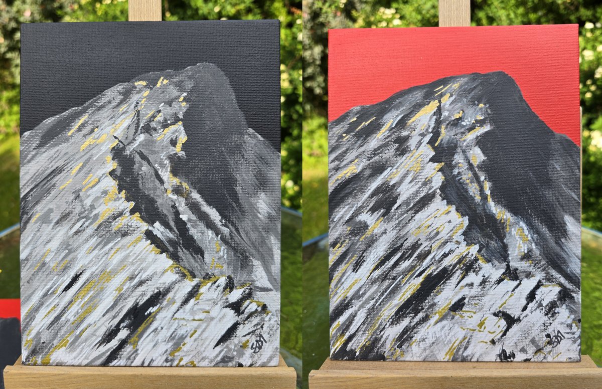 sammartinart's tweet image. Couldn't decide on colours so I painted both. Sharp Edge, Blencathra. The same mountain but never the same moment.
#sharpedge #blencathra #lakedistrict #art #painting #cumbria #originalart 
sammartinart.com/original-paint…