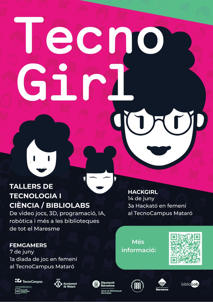 🎮🎮Ets una apassionada dels videojocs? Vols trobar una comunitat de gamers comt tu? tenim una proposta per tu: FemGamers, ja diada del joc en femení. 📅Dissabte 7 de juny de 10h a 18h. 📝Inscripcions obertes 👉tecnogirl.tecnocampus.cat/femgamers/ #bibliotequesXBM #BibliosMaresme