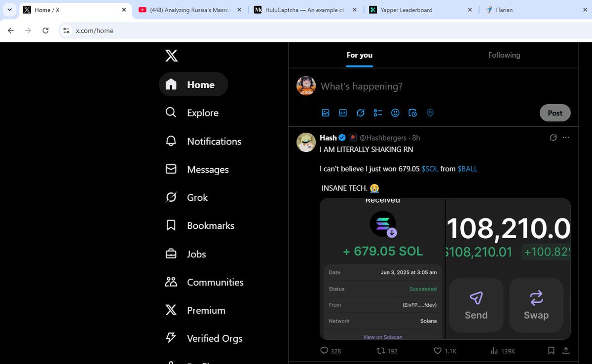 The engagement farming slop you have to put up with from retards trying to feed the village 

You didn't win anything even if this was real as if it was then you would have and total conviction in your trade coz as a trader your job is to make money !!!

Anyone can open dev tools