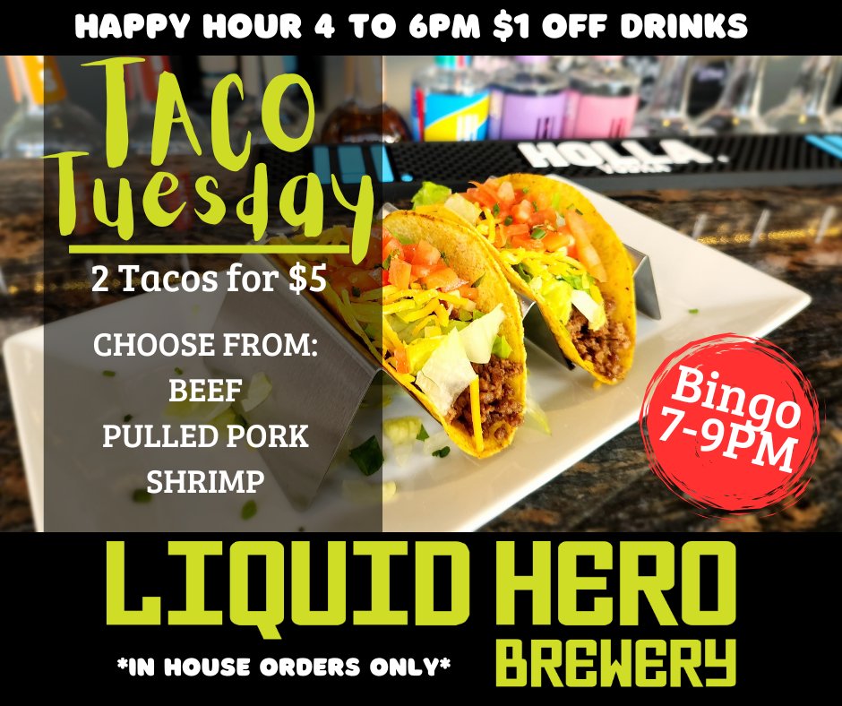 Taco Tuesday + Bingo TONIGHT
