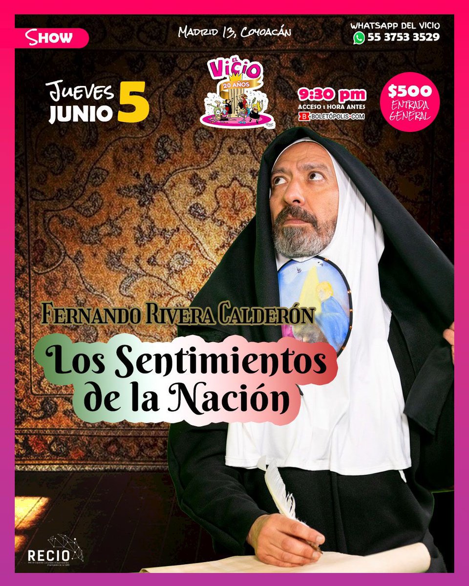 monocordio's tweet photo. Este jueves reiniciamos las funciones de “Los sentimientos de la nación”. Estaremos todos los jueves de junio en el @elvicioteatro ¡Ahí nos vemos! 
Boletos en https://t.co/oxnSDFlPdi https://t.co/lpoYXYWA45