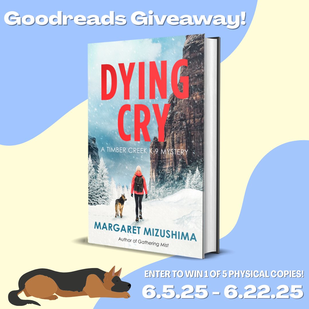 Margaret Mizushima (@margmizu) on Twitter photo DYING CRY Goodreads Giveaway! I'm thrilled! Sign up begins Thursday, June 5. Find Goodreads page here: goodreads.com/book/show/2236…
My very best wishes! <a href="/crookedlanebks/">Crooked Lane Books</a> <a href="/AKA_Terrie/">Terrie Wolf</a> #amreading #amwriting #goodreads #giveaway #mystery #K9 #dogs DYING CRY Goodreads Giveaway! I'm thrilled! Sign up begins Thursday, June 5. Find Goodreads page here: goodreads.com/book/show/2236…
My very best wishes! <a href="/crookedlanebks/">Crooked Lane Books</a> <a href="/AKA_Terrie/">Terrie Wolf</a> #amreading #amwriting #goodreads #giveaway #mystery #K9 #dogs
