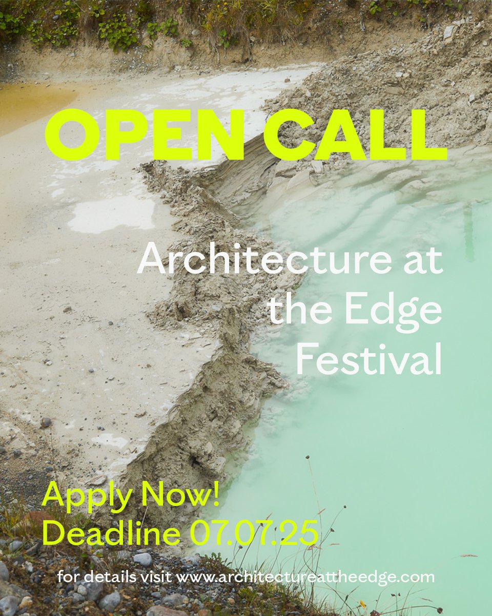 Architecture Edge (@archattheedge) on Twitter photo ⚡️Interested in running an event?
<a href="/ArchAtTheEdge/">Architecture Edge</a> is excited to announce submissions for the AATE Festival 2025 are now open! Architecture at the Edge: 'Unseen Architecture ' will run from 26 September 2025 – 12 October 2025. #AATE2025
info at architectureattheedge.com/aate-open-call… ⚡️Interested in running an event?
<a href="/ArchAtTheEdge/">Architecture Edge</a> is excited to announce submissions for the AATE Festival 2025 are now open! Architecture at the Edge: 'Unseen Architecture ' will run from 26 September 2025 – 12 October 2025. #AATE2025
info at architectureattheedge.com/aate-open-call…