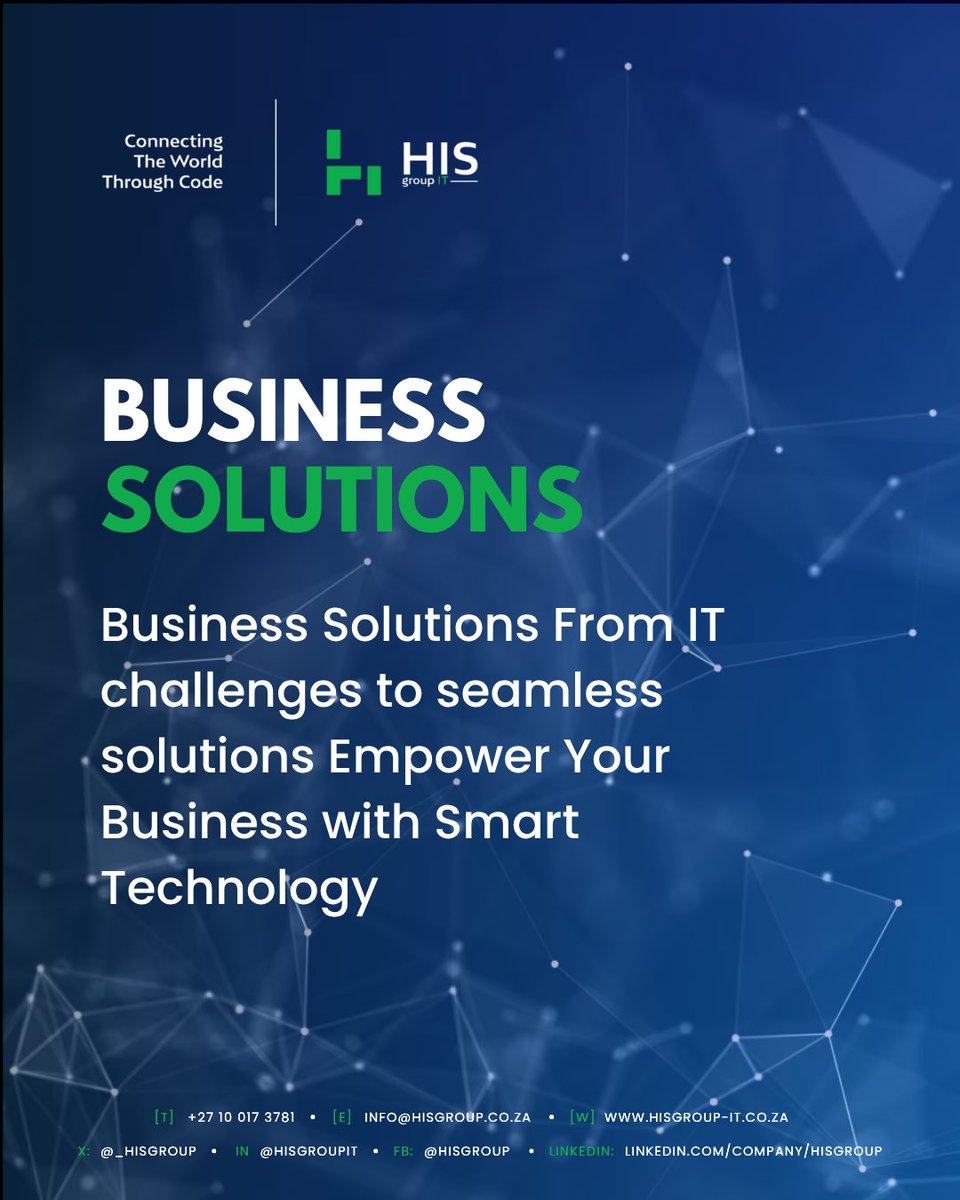 hisgroupit's tweet photo. Empowering Your Business Through Innovative IT Solutions

At HIS Group IT, we transform complex IT challenges into seamless, smart solutions that drive real business results.

🔹 Custom IT Solutions
🔹 Cloud Integration
🔹 Cybersecurity
🔹 Ongoing IT Support &amp; Maintenance https://t.co/XpXwEmaY3y