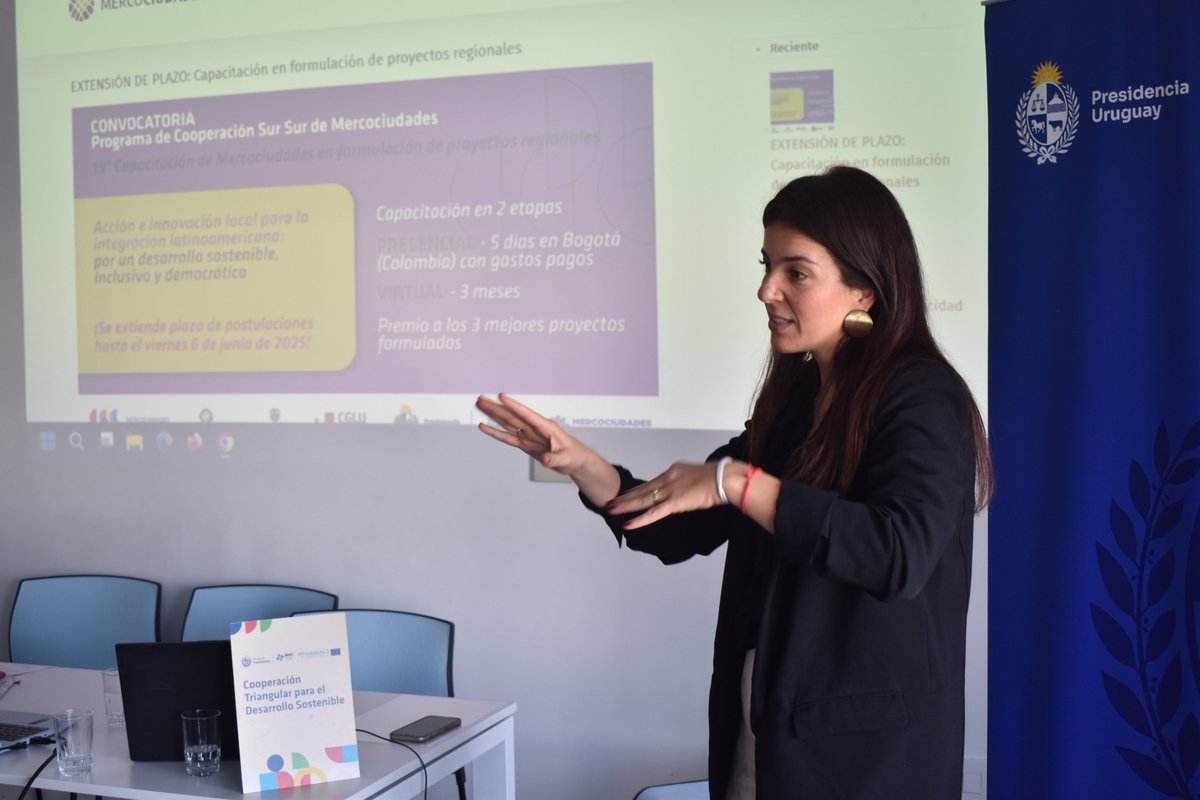 AuciUruguay's tweet image. Se realizó la conferencia "Los Actores de la Cooperación Triangular y su vínculo con 🇺🇾. Oportunidades de colaboración en el contexto actual", con el fin de fortalecer capacidades locales y nacionales en la gestión de la #cooperación alineadas con una mirada práctica y de impacto