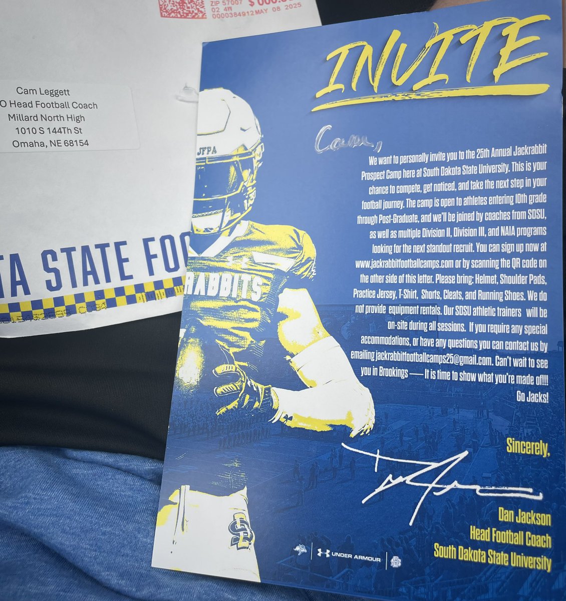 Cameron Leggett (@cameronleggett4) on Twitter photo Thank you for the invite @GoJacksF!!
<a href="/MillardNorthFB/">Millard North⚡FB</a> <a href="/AST_Sports20/">Alliance Sports Training</a> <a href="/Coach_BurrellJr/">Allen Burrell Jr</a> <a href="/CoachDtjackson/">Dan Jackson</a> Thank you for the invite @GoJacksF!!
<a href="/MillardNorthFB/">Millard North⚡FB</a> <a href="/AST_Sports20/">Alliance Sports Training</a> <a href="/Coach_BurrellJr/">Allen Burrell Jr</a> <a href="/CoachDtjackson/">Dan Jackson</a>