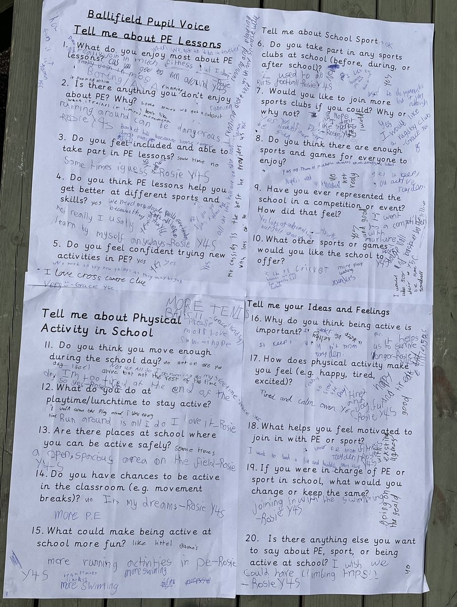 I had a great time during dinner time conducting pupil voice with the <a href="/Ballifieldpri/">Ballifield Primary School</a> KS2 children. We discussed PE lessons, school sport and physical activity. We talked about what we do well and what we can improve. The children had some great ideas. 🥎🏒🏈⚽️ <a href="/ForgeSSP/">Forge SSP</a>