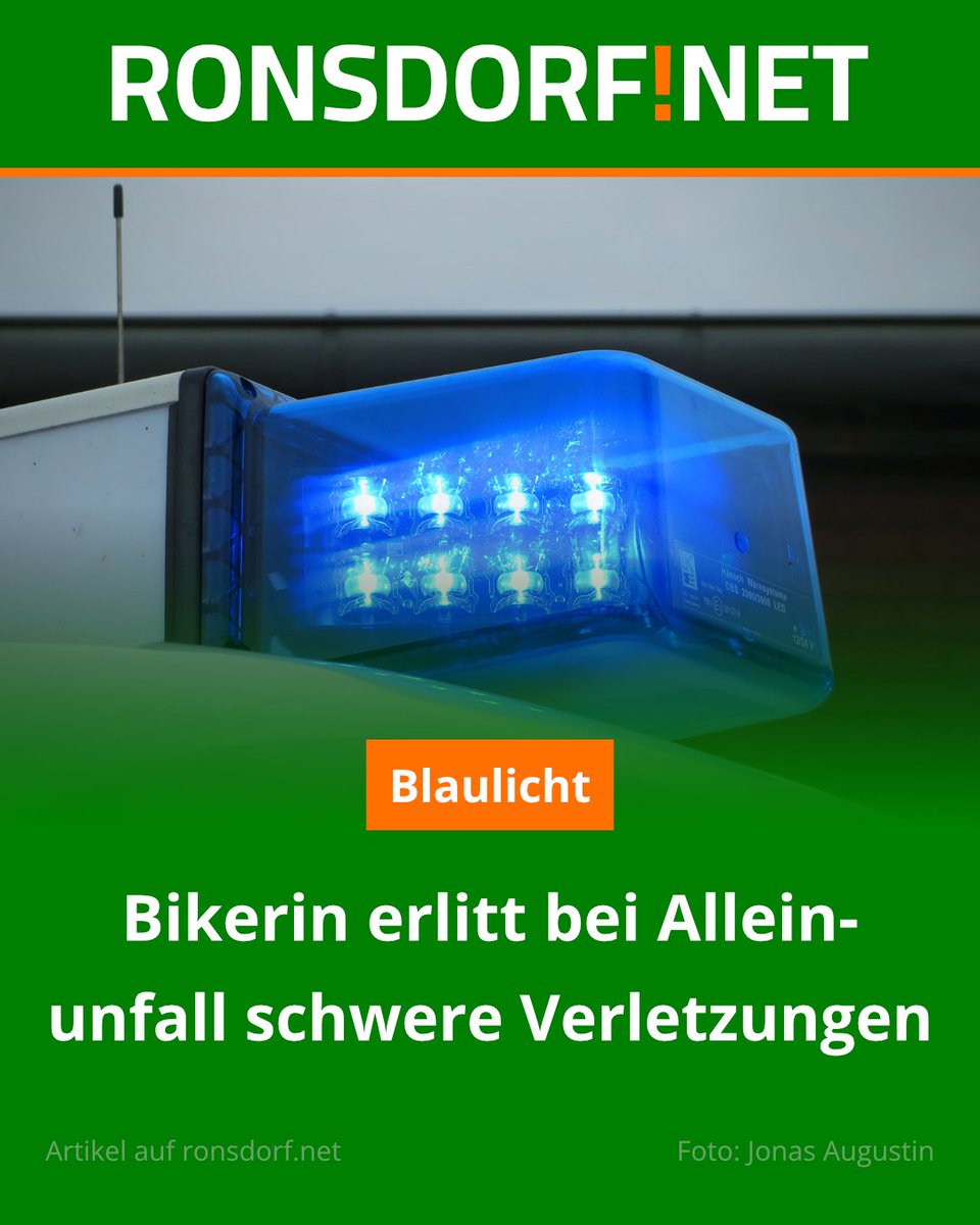 Schwere Verletzungen erlitt am Montagabend eine Motorradfahrerin bei einem Alleinunfall auf der August-Erbschloe-Straße.

Zum Artikel geht es hier:
ronsdorf.link/mv2fl

#Wuppertal #Ronsdorf #Hochbarmen #Remscheid #Lüttringhausen #Polizei #Blaulicht #Unfall #Motorrad #Bikerin