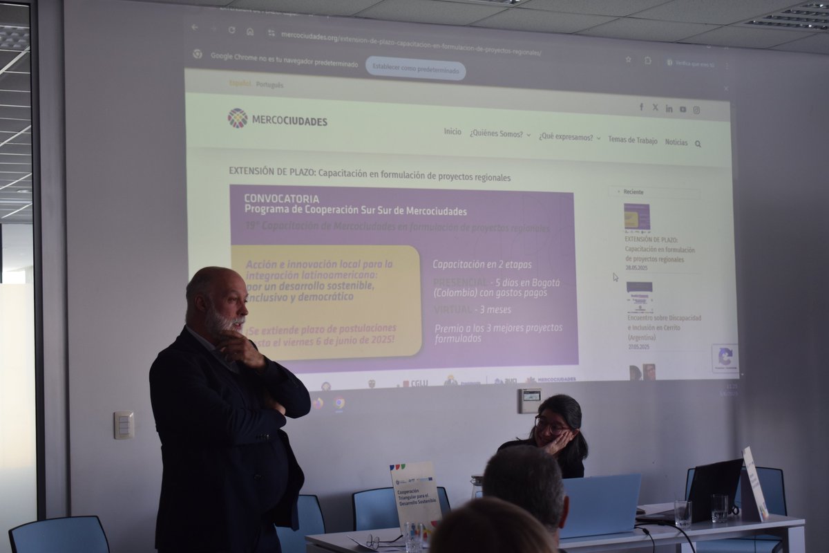 AuciUruguay's tweet image. La  directora técnica, María Delgado, subrayó la importancia de fortalecer las capacidades técnicas nacionales, a través de la articulación con otros actores claves y agradeció a los socios @AecidConoSur, @UEenUruguay @SEGIBdigital y @mercociudades por acompañar la iniciativa.