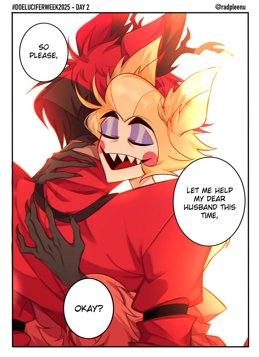 radpleenu's tweet photo. #DOELUCIFERWEEK2025
Day 2: Heat/Rut/Fluff

「Let me help you.」
#radioapple https://t.co/GIB3ziTWva