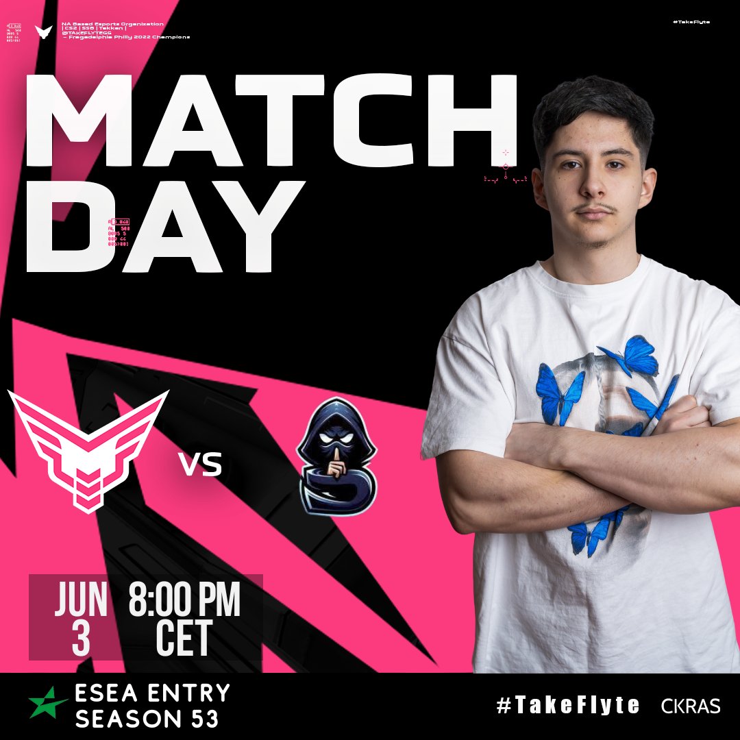 Time to fight for the dream! Our EU boys face <a href="/SignumESP/">Signum Esports</a> in their <a href="/ESEA/">ESEA League</a> Lower Bracket run! Catch all the action live with <a href="/M1nusff/">m1nus fs</a> 

<a href="/WAST3DR/">WAST3D--</a> - <a href="/GodYpmu80/">GodYpmu</a> - <a href="/TapekkCs2/">TapekkCS2</a> - <a href="/1313cs_/">1313</a> 

#TAKEFLYTE