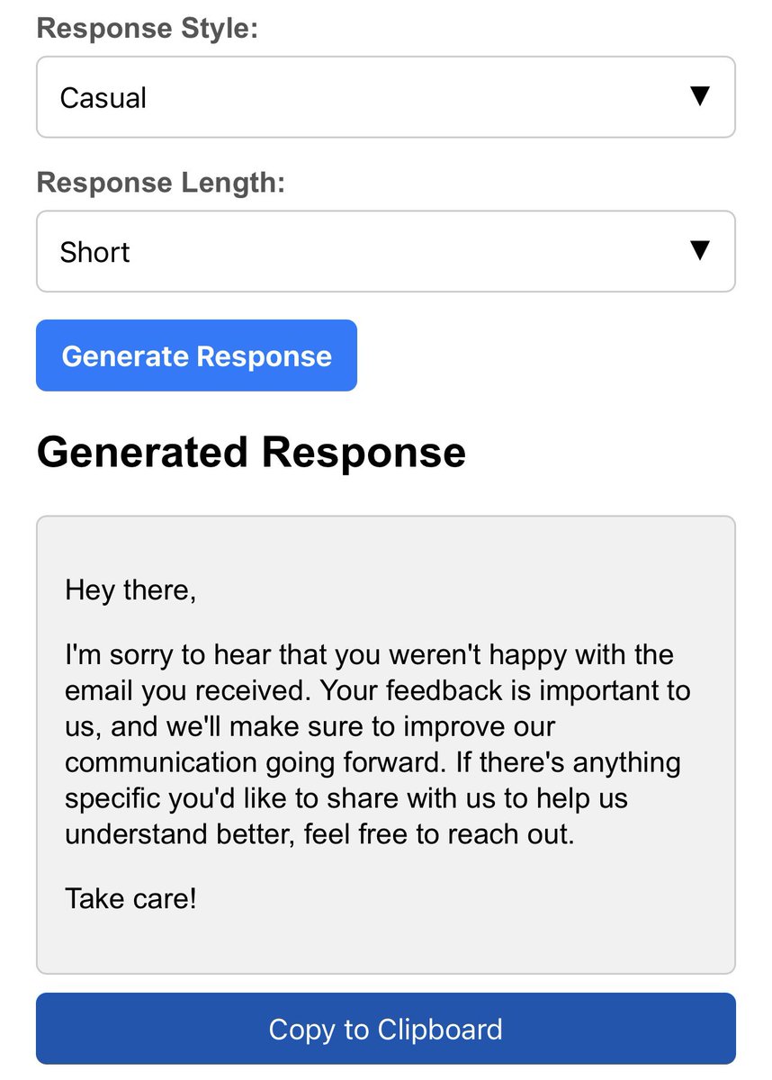 tau34's tweet image. Got hit with a rude email?
Let Answers AI turn your ✉️ rage into class.
👇 One tap. Instant reply. Calm, respectful, clear.
No drama. No burnout. Just smart AI.
apps.apple.com/us/app/answers…
#AI #Productivity #EmailHack

⸻

Here’s the nasty message I got:

“This is the worst email…