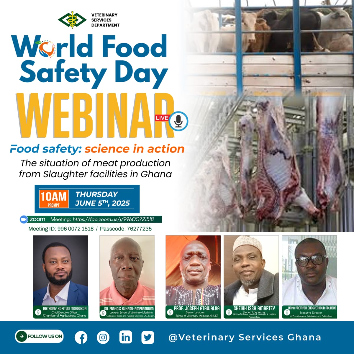 2025 World Food Safety Day Webinar
NB: Food Safety is everyone's business👌