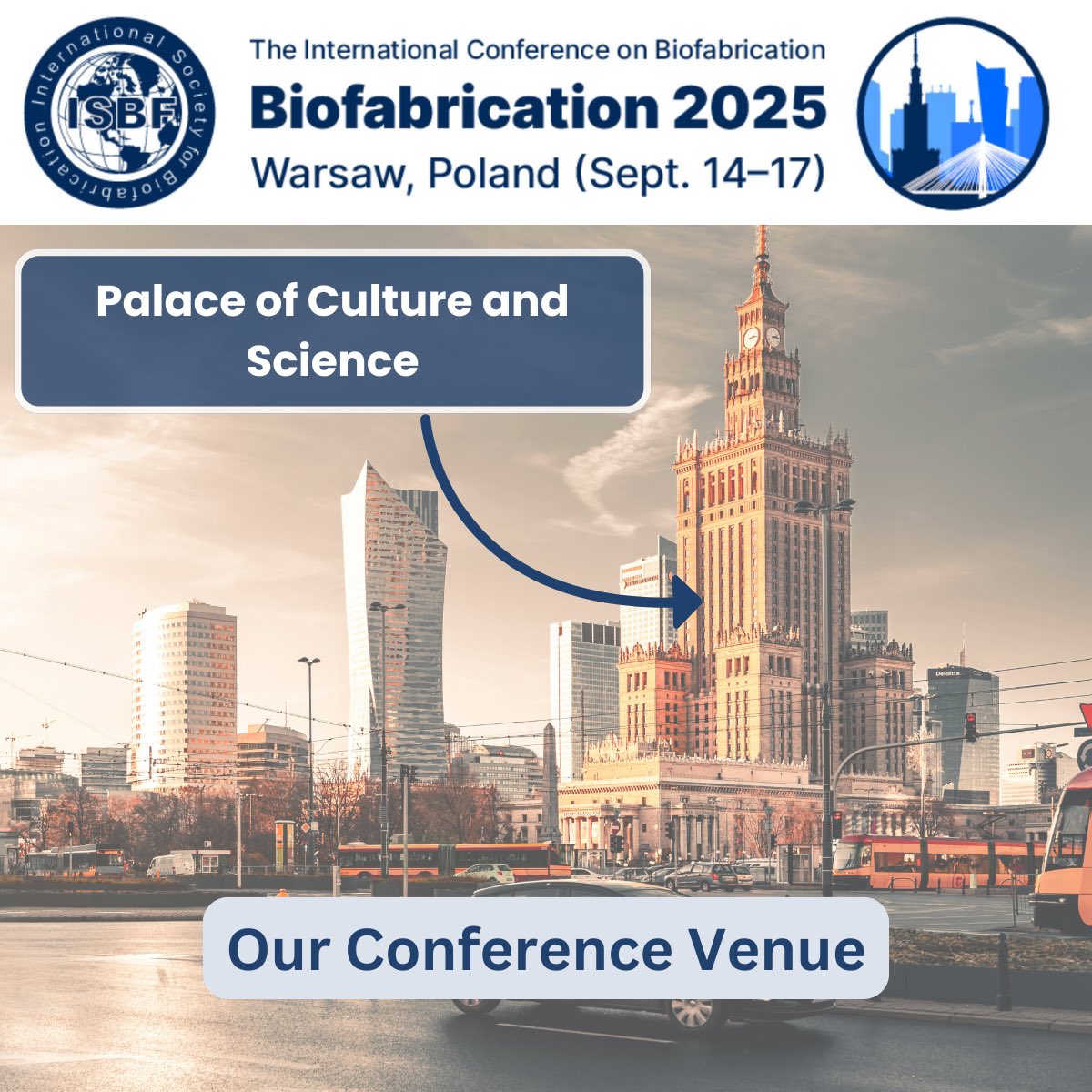 ISBF Biofabrication 2025 (@biofab2025) on Twitter photo Discover Our Stunning Conference Venue: The Palace of Culture and Science, Warsaw 🇵🇱
We’re thrilled to welcome attendees of the #ISBFWarsaw2025 to one of the most iconic venues in Poland - the Pałac Kultury i Nauki (PKiN).
<a href="/ISBioFab/">Intl Soc Biofab</a>
biofabrication2025.org/conference-ven… Discover Our Stunning Conference Venue: The Palace of Culture and Science, Warsaw 🇵🇱
We’re thrilled to welcome attendees of the #ISBFWarsaw2025 to one of the most iconic venues in Poland - the Pałac Kultury i Nauki (PKiN).
<a href="/ISBioFab/">Intl Soc Biofab</a>
biofabrication2025.org/conference-ven…