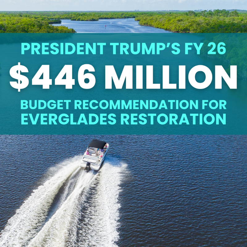 evergfoundation's tweet photo. 🚨 Big news for America’s Everglades! @POTUS recommends $446M for restoration — the largest recommendation for the Everglades! 👏 We applaud this commitment and look forward to working with the bipartisan Florida Congressional delegation to get it across the finish line.