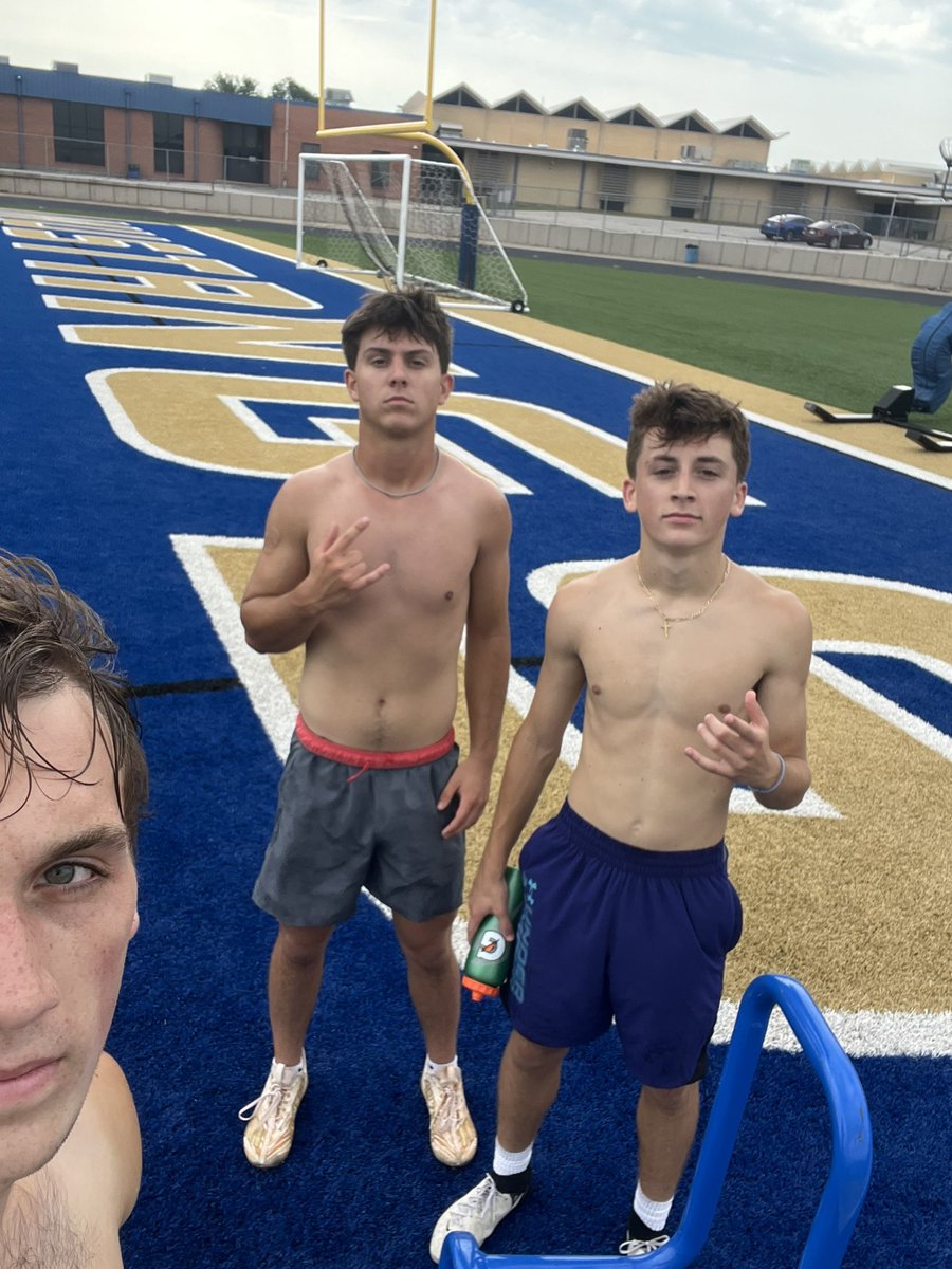 Got some work in this morning with <a href="/Kadenfisher_/">Kaden Fisher</a> and Ben Hogue getting bigger, faster, and stronger everyday.