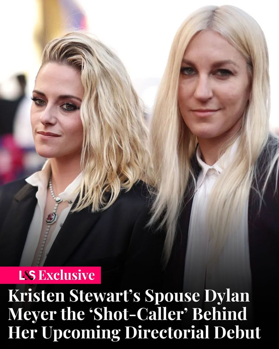 Life_and_Style's tweet photo. #KristenStewart and wife, #DylanMeyer made waves at #Cannes while promoting ‘A Chronology of Water’.  Tap the link for more exclusive insight into their creative collaboration and Cannes debut: https://t.co/3YSJjQw0Lv(📸: Emma McIntyre/Getty Images) https://t.co/zRJ84H1X76