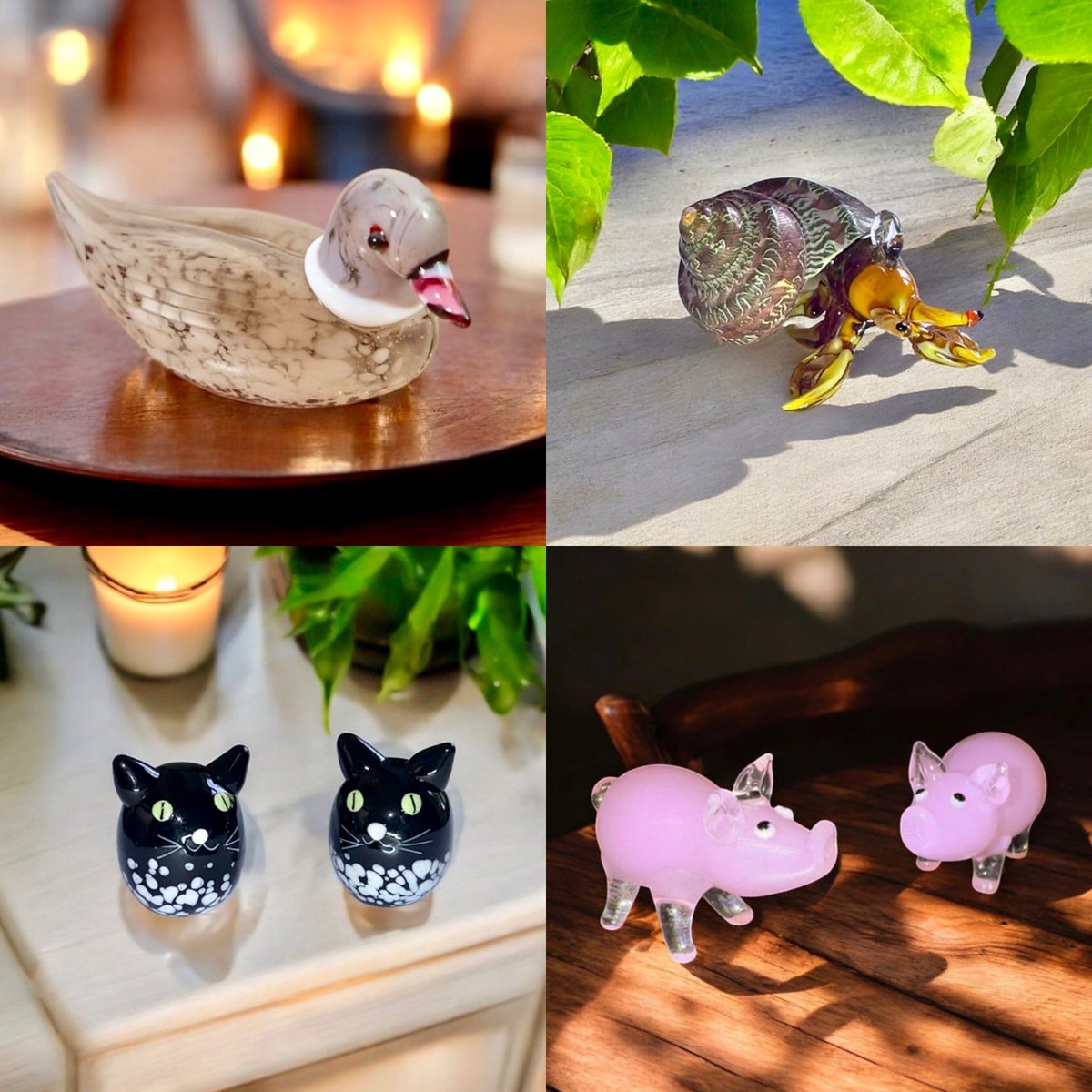 LumpyandFriends's tweet image. Our Lovely Glass Range is selling out fast 🐾🐾❤️
Hand blown with exquisite detail, these are as cute as cute can be. Whether you’re a fan of cute animals  or just appreciate fine craftsmanship, these mini ornaments are the perfect addition to any shelf, table, or mantel.🐾🐾❤️…