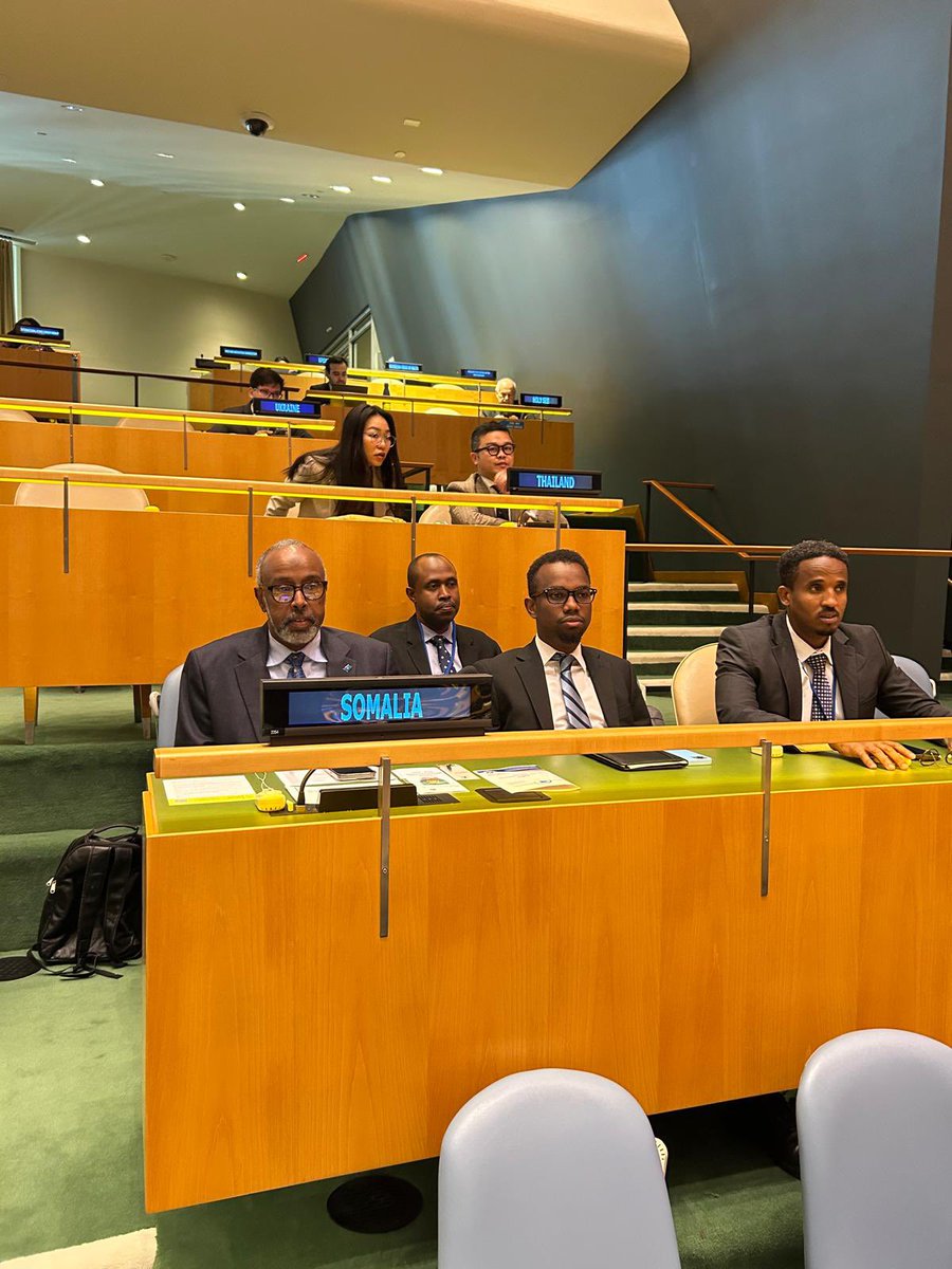 Congratulations to Bahrain 🇧🇭 , Colombia 🇨🇴 , DRC 🇨🇩, Liberia 🇱🇷 , &amp; Latvia 🇱🇻 on your election to the UN Security Council for term 2026-2027. Somalia is looking forward to working with you in shaping a more peaceful &amp; prosperous world. Wishing you success in this important role!