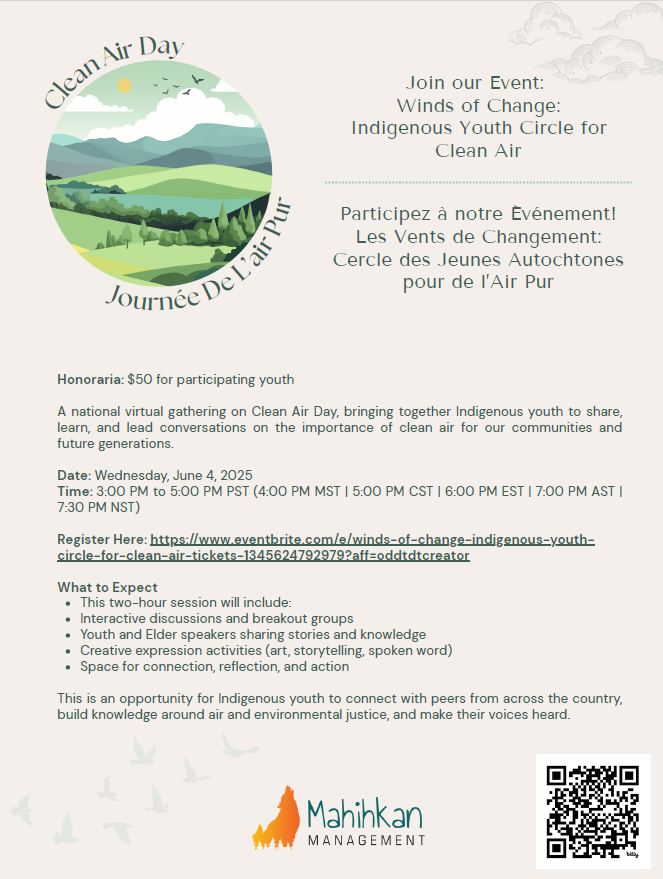 Opportunity for Indigenous youth under 30! Sign up here: eventbrite.com/e/winds-of-cha…