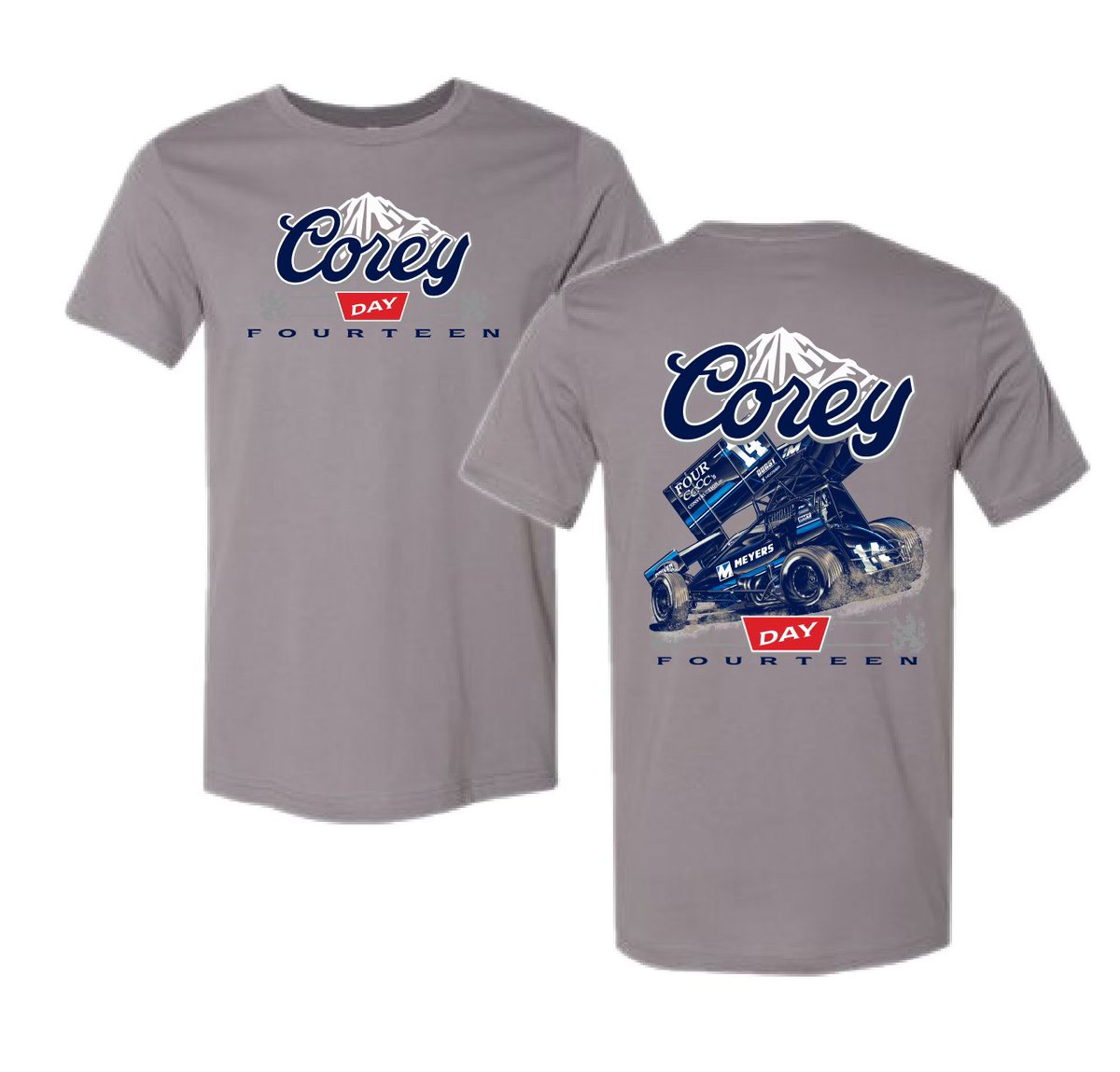 ShopCoreyDay's tweet image. YOUR FAVORITE DESIGN IS BACK!
The ALL NEW 2025 Corey Day shirts are back and BETTER! Featuring the 2025 Meyer’s Construction sprint car now in camo print!
•
🔗shop now at shopcoreyday.com