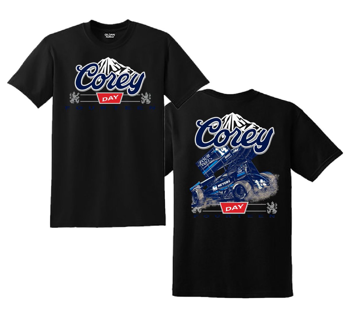 ShopCoreyDay's tweet image. YOUR FAVORITE DESIGN IS BACK!
The ALL NEW 2025 Corey Day shirts are back and BETTER! Featuring the 2025 Meyer’s Construction sprint car now in camo print!
•
🔗shop now at shopcoreyday.com