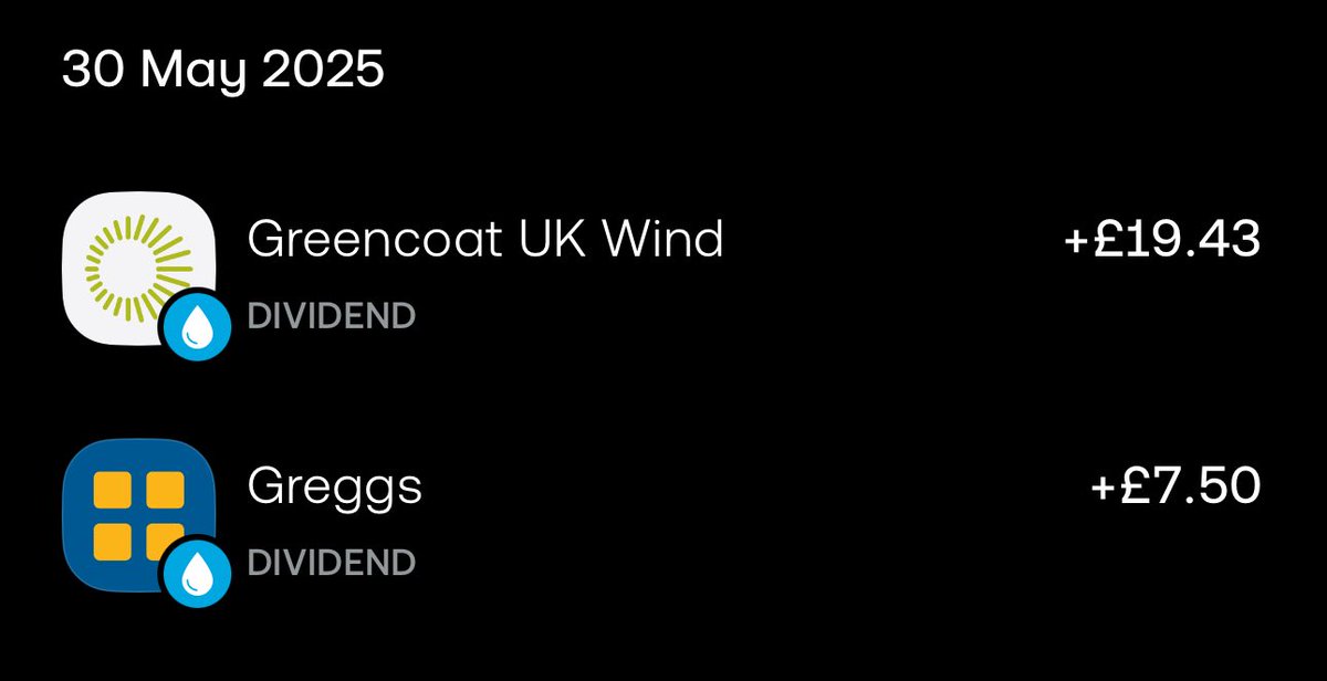 UKDivInvestor's tweet photo. Final dividends for May. These bring my May 2025 dividends to £71.13. 
May 2024 - £45.47 
May 2023 - 6.58 

Consistency remains key, I’ve continued to invest and I have reinvested all dividends and seen dividend growth. 

Onwards and upwards 📈💷💷 https://t.co/k6xWDhR0eM