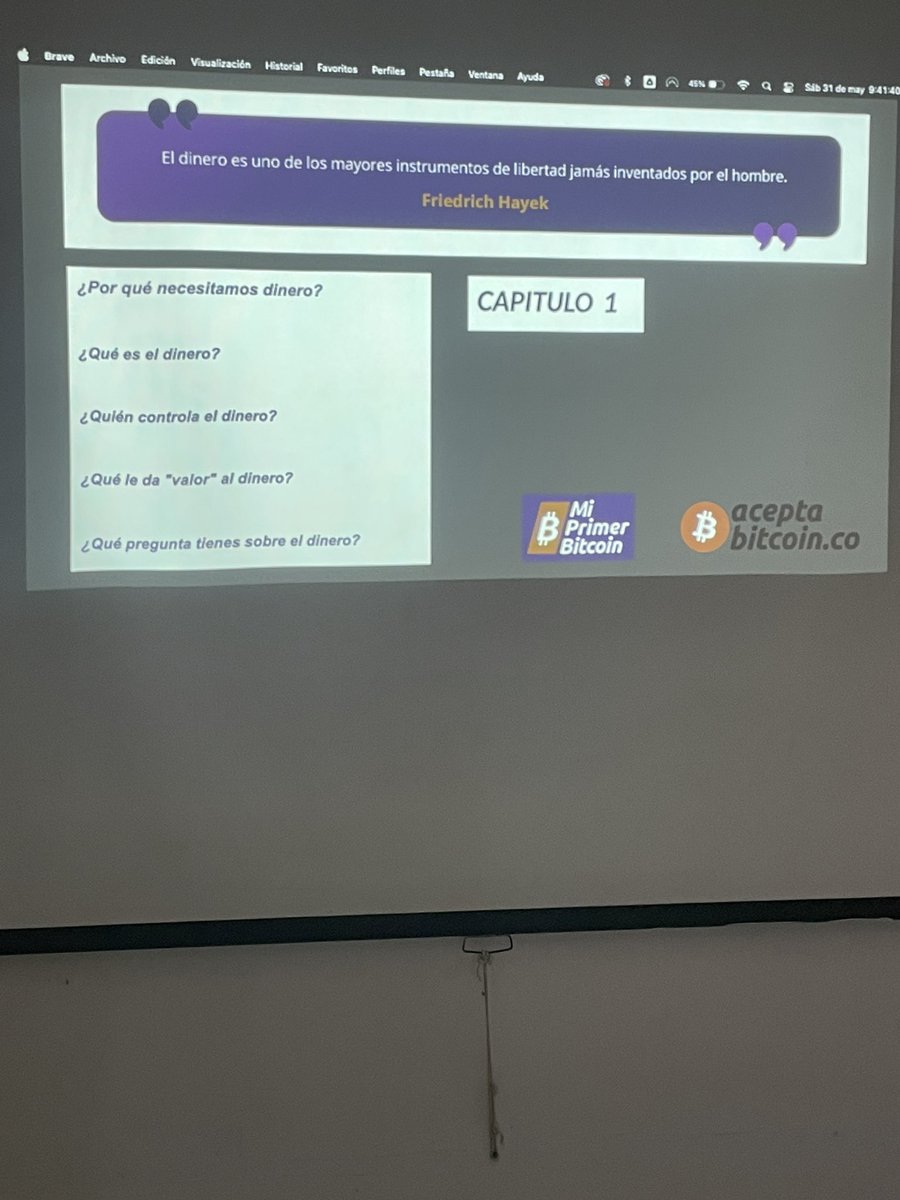 AceptaBitcoin21's tweet image. 31 de mayo 2025 1 año #proofofwork lo logramos impartir diplomado de @MyfirstBitcoin_ en universidad latino 6 sesiones de 3 horas + de 12 personas registradas #merida #bitcoin 

Aprende ahorra acepta