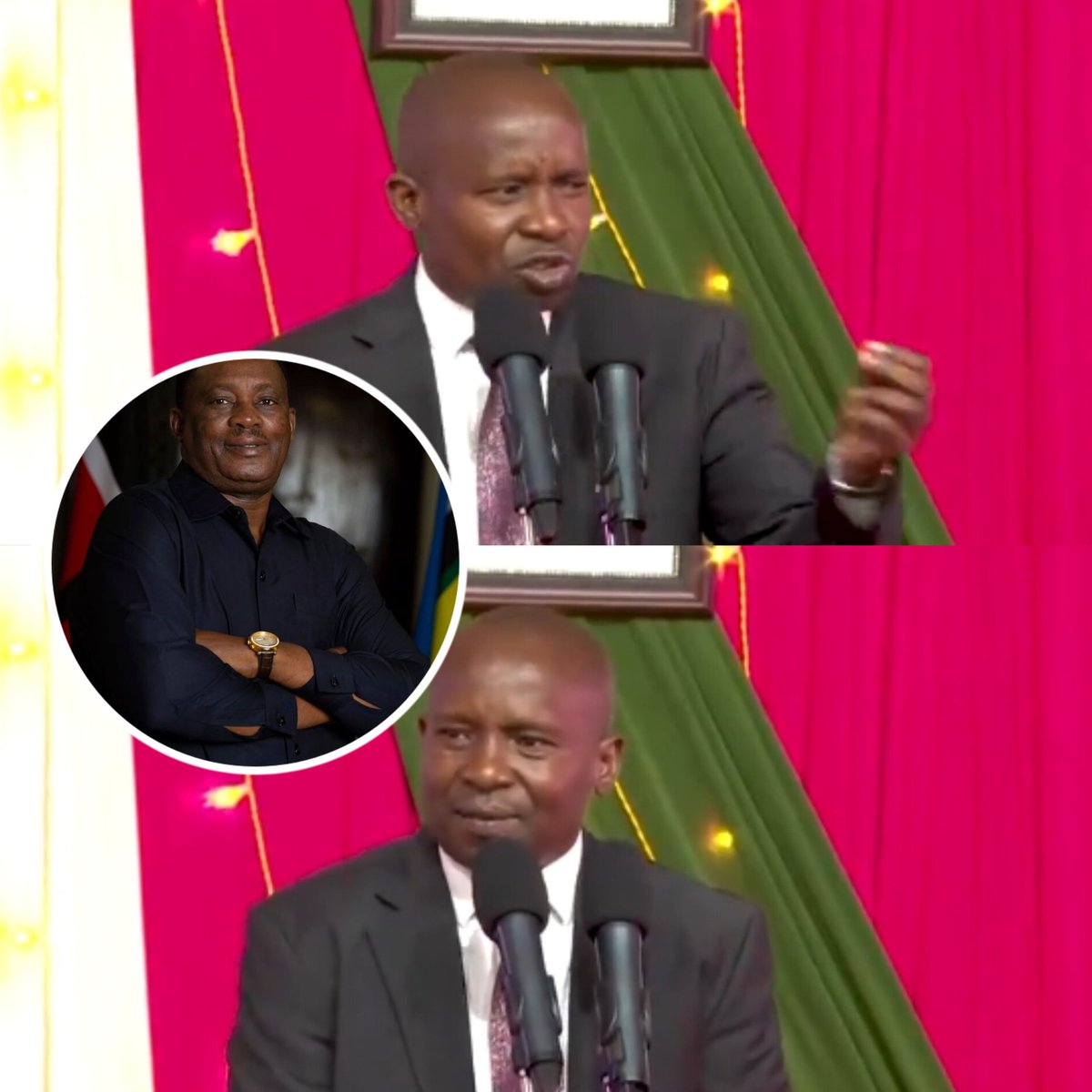 DP Kithure Kindiki responds to Justin Muturi imitating his "soprano" voice.

"Mimi nakaa mtu anaweza kosa base kweli"